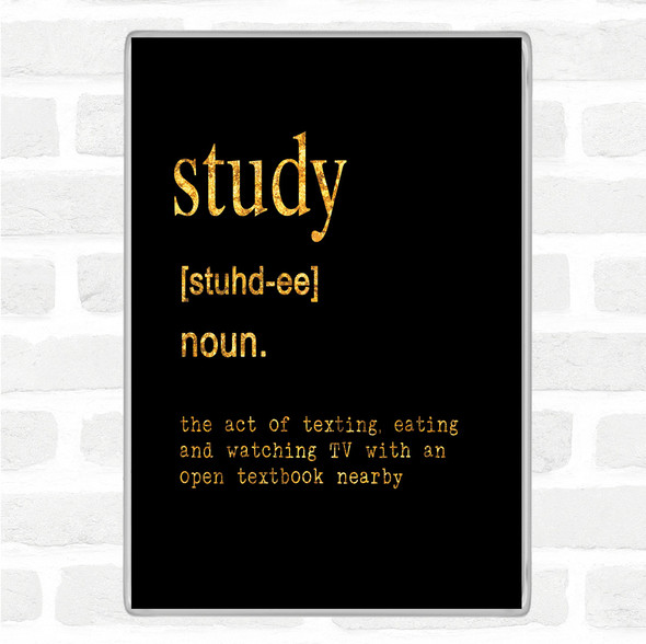 Black Gold Word Definition Study Quote Magnet