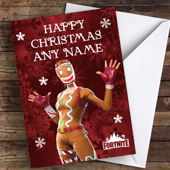 Fortnite Ginger Gunner Customised Children's Christmas Card