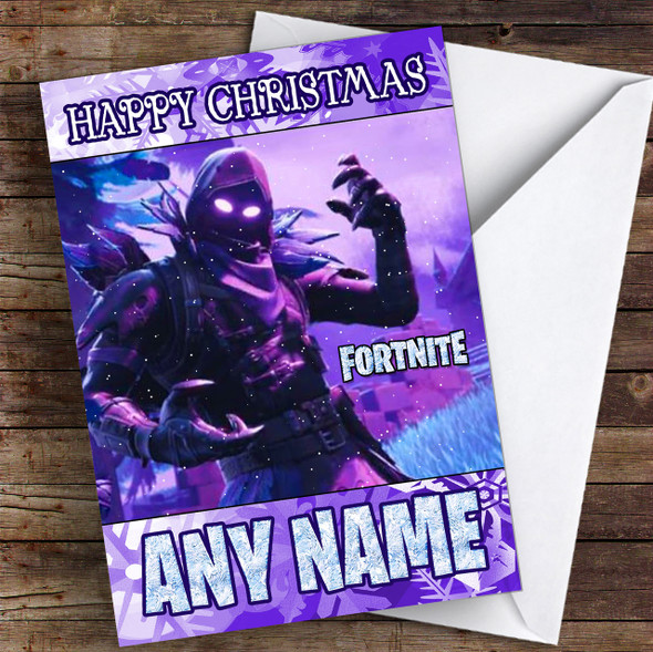 Fortnite The Raven Customised Children's Christmas Card