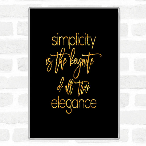 Black Gold Elegance Quote Magnet