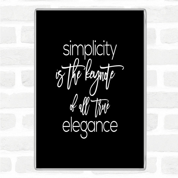 Black White Elegance Quote Magnet