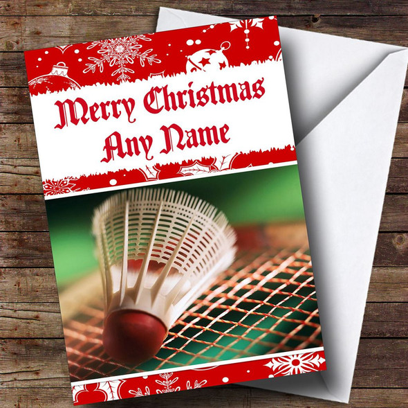 Badminton Customised Christmas Card