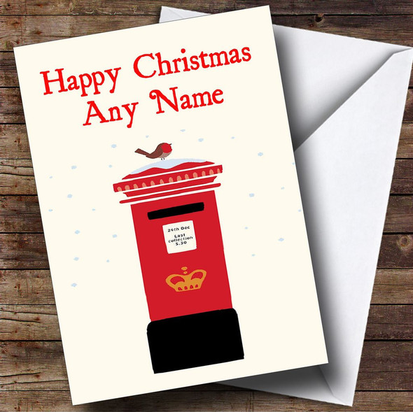 Post box Christmas Card Customised