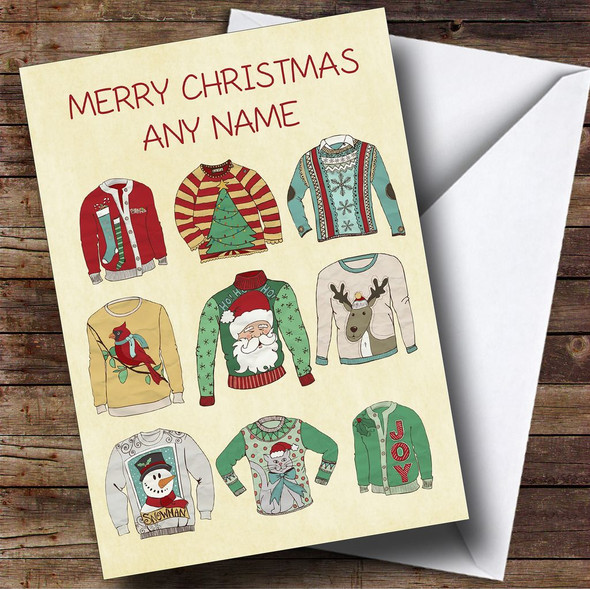 Christmas Jumper Selection Customised Christmas Card