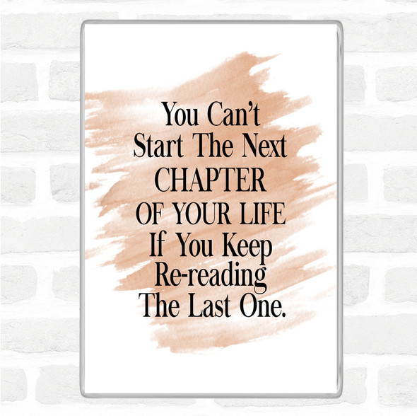 Watercolour Next Chapter Quote Magnet