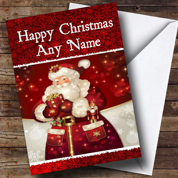 Santa Stars Christmas Card Customised