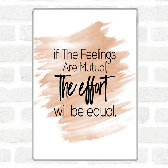 Watercolour Equal Effort Quote Magnet