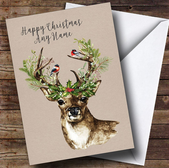 Christmas Reindeer Customised Christmas Card