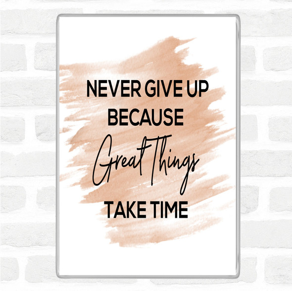 Watercolour Great Things Quote Magnet