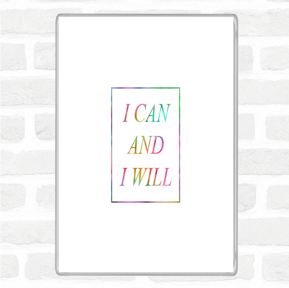 I Can Rainbow Quote Magnet