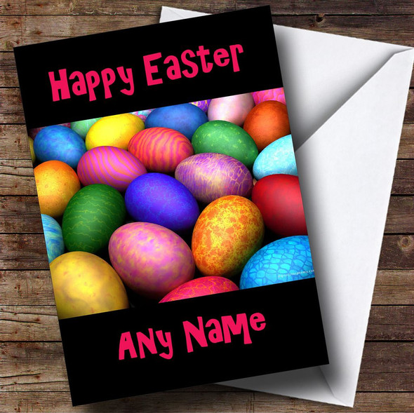 Bright Easter Eggs Customised Easter Card