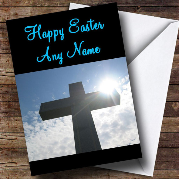 Christian Crucifix Cross Customised Easter Card