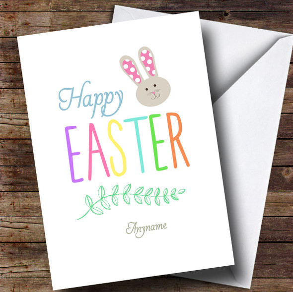 Customised Colourful Text Easter Card