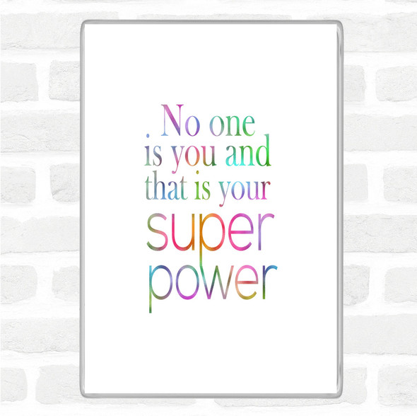 Super Power Rainbow Quote Magnet