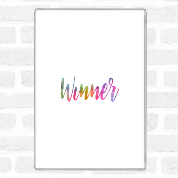 Winner Rainbow Quote Magnet