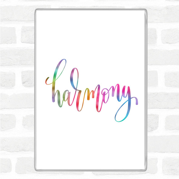 Harmony Rainbow Quote Magnet