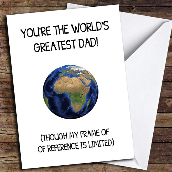 Funny Joke World's Greatest Dad Customised Father's Day Card