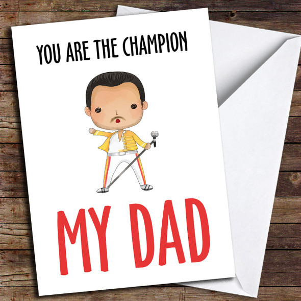 Funny Joke Queen Freddie Mercury Customised Father's Day Card