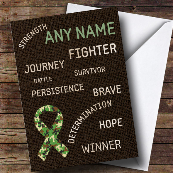 Cancer Army Survivor Customised Card