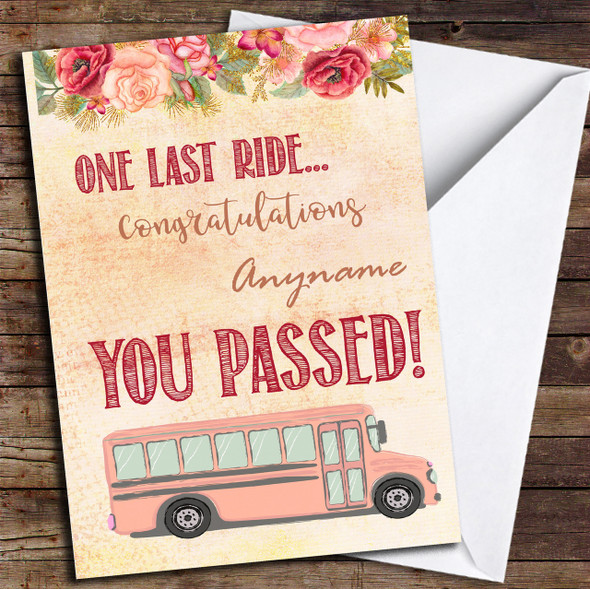 You Passed Exams One Last Ride Vintage Customised Good Luck Card