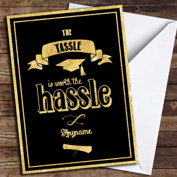 Tassle Hassle Sparkle Customised Graduation Card