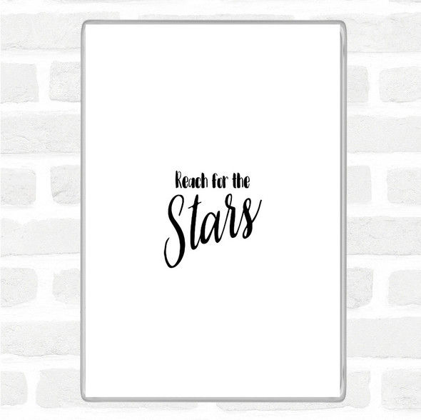 White Black Stars Quote Magnet