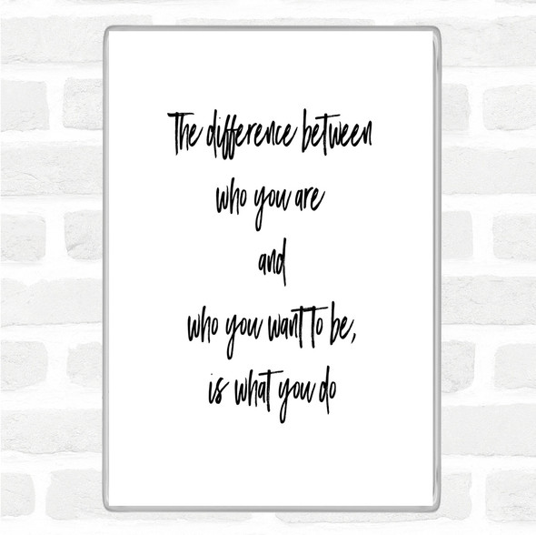 White Black Who You Want To Be Quote Magnet
