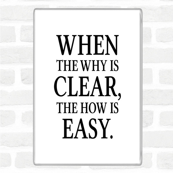White Black Why Is Clear Quote Magnet