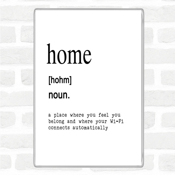 White Black Word Definition Home Quote Magnet