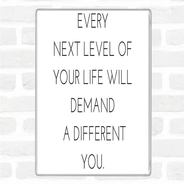 White Black Demand A Different You Quote Magnet