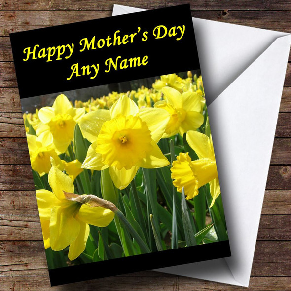 Daffodil Flowers Customised Mother's Day Card