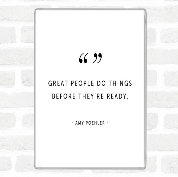 White Black Great People Quote Magnet