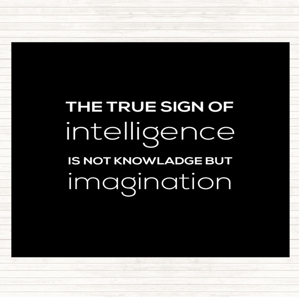 Black White Sign Of Intelligence Quote Mouse Mat