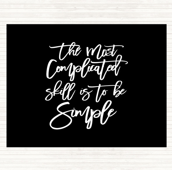 Black White Simple Quote Mouse Mat