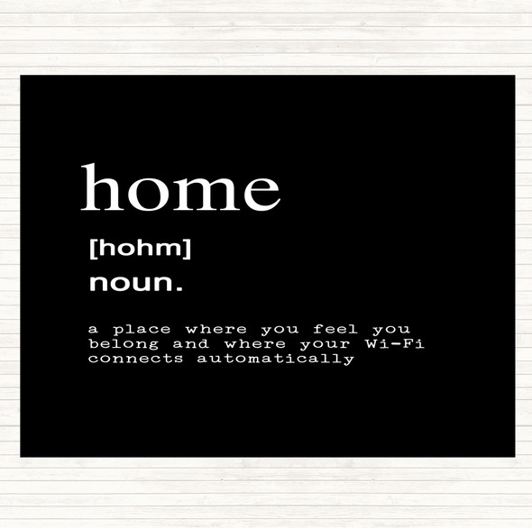 Black White Word Definition Home Quote Mouse Mat