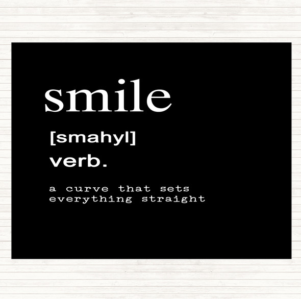 Black White Word Definition Smile Quote Mouse Mat