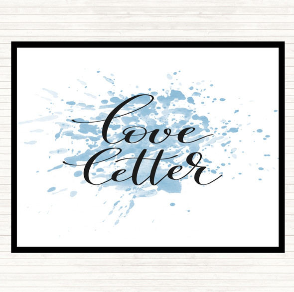 Blue White Love Letter Inspirational Quote Mouse Mat