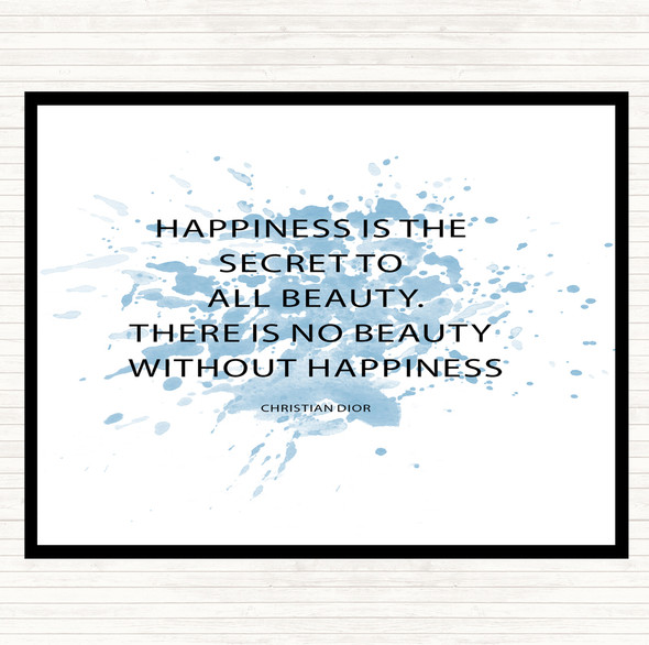 Blue White Christian Dior Secret To Beauty Quote Mouse Mat