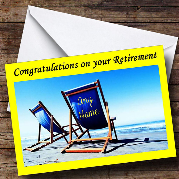 Deck Chairs Customised Retirement Card