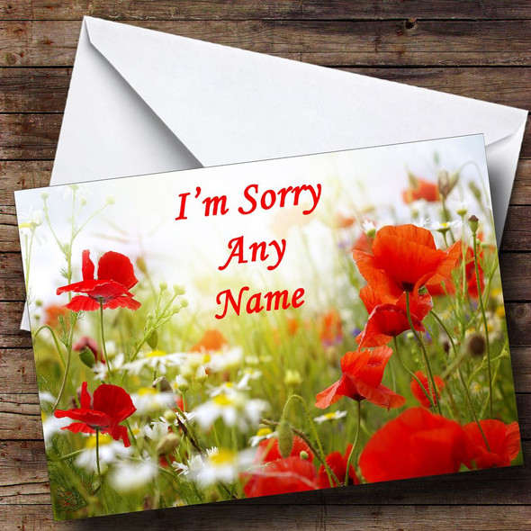 Poppy Customised Sorry Card