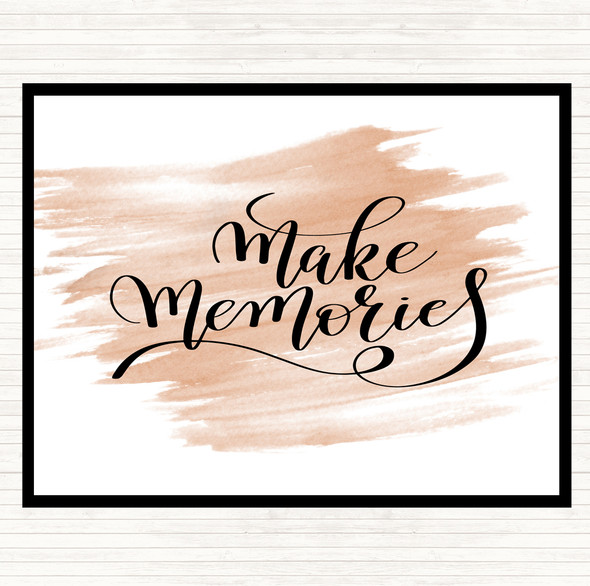 Watercolour Make Memories Quote Mouse Mat