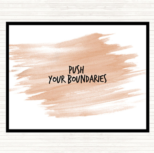 Watercolour Push Your Boundaries Quote Mouse Mat