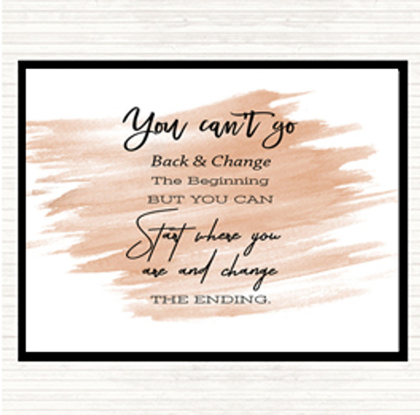 Watercolour You Cant Go Quote Mouse Mat