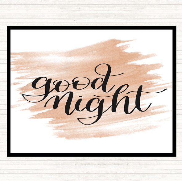 Watercolour Goodnight Quote Mouse Mat