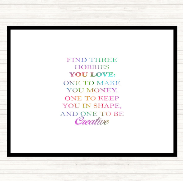 Hobbies Rainbow Quote Mouse Mat