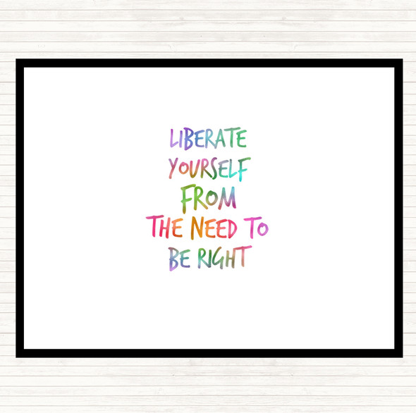 Liberate Yourself Rainbow Quote Mouse Mat