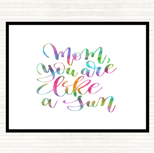 Mom Like A Sun Rainbow Quote Mouse Mat