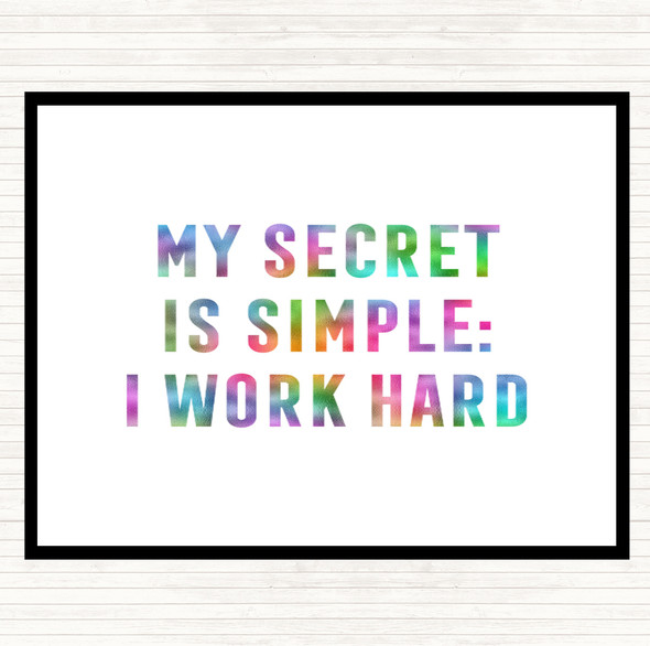 My Secret Rainbow Quote Mouse Mat