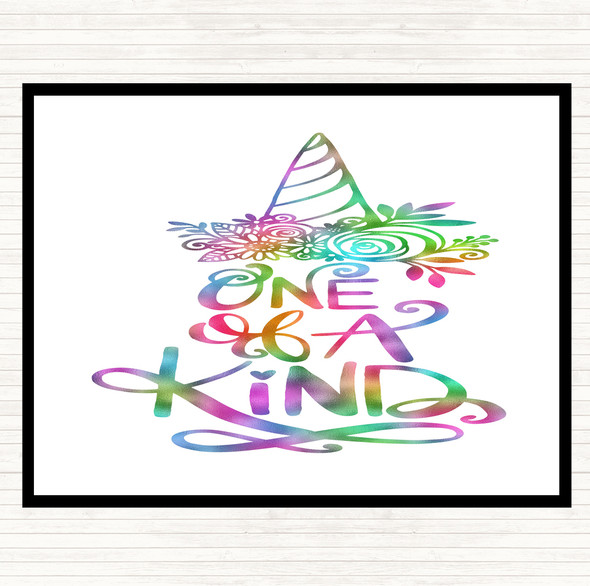 One Of A Kind Unicorn Rainbow Quote Mouse Mat