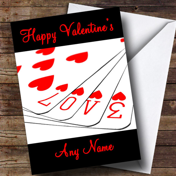 Love Playing Cards Romantic Customised Valentine's Card